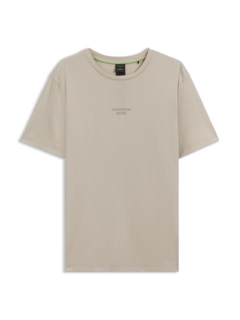 BOSS PORSCHE X BOSS MERCERIZED-COTTON T-SHIRT WITH GLOSSY LOGO