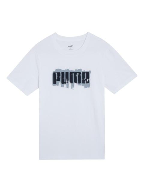 PUMA Logo Wording T-shirt 'White' 676696-02