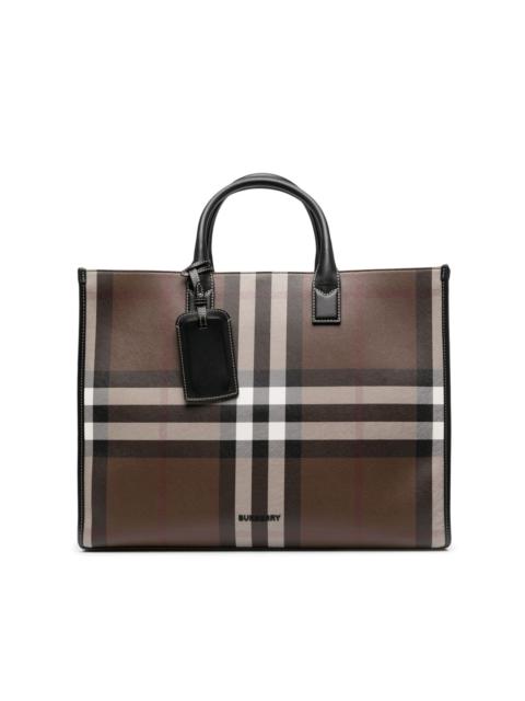 Burberry check-print tote bag