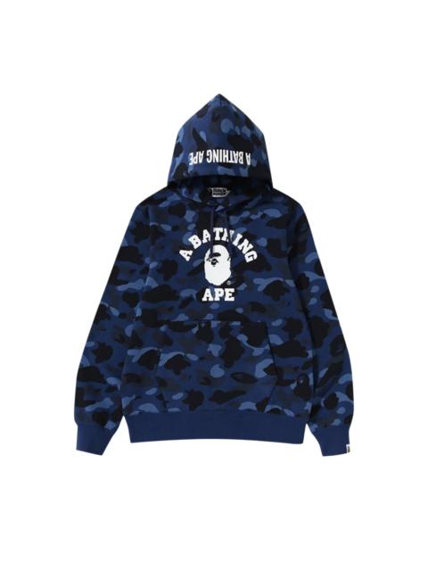 A BATHING APE® BAPE Color Camo College Pullover Hoodie 'Blue'