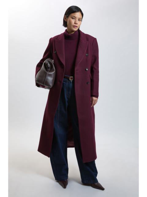 KAREN MILLEN Petite Wool Double Breasted Tailored Maxi Coat