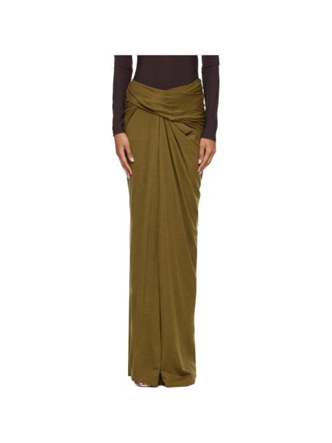 entire studios Green Interlock Maxi Skirt