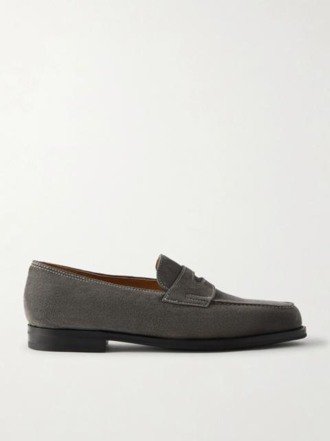 John Lobb Lopez Suede Penny Loafers