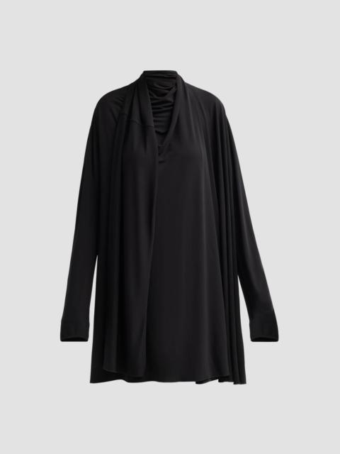 TOTEME Women's Scarf-Trim Jersey Knee-Length Dress - Black