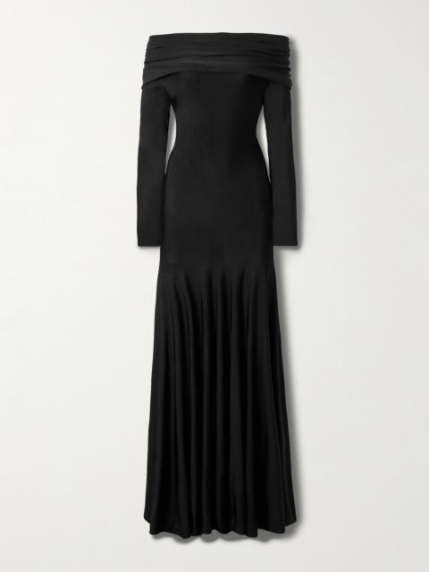 KHAITE Genesis Off-the-shoulder Jersey Maxi Dress