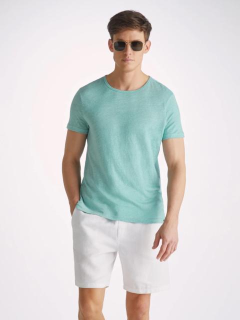 Derek Rose Men's T-Shirt Jordan Linen Soft Aqua