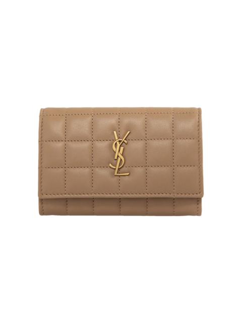 SAINT LAURENT Saint Laurent Cassandre Quilted Leather Wallet 'Dark Caramel'