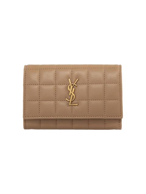 Saint Laurent Cassandre Quilted Leather Wallet 'Dark Caramel'