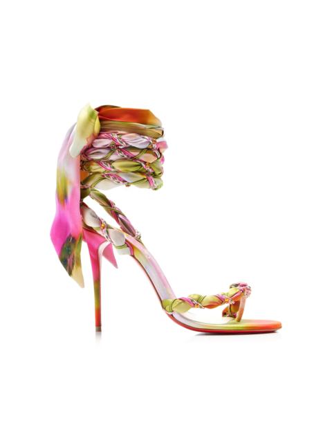Christian Louboutin Exclusive La Isla Vaporetta 100mm Satin Sandals multi
