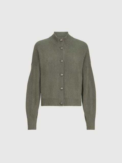 Brunello Cucinelli Cashmere English rib cardigan with monili
