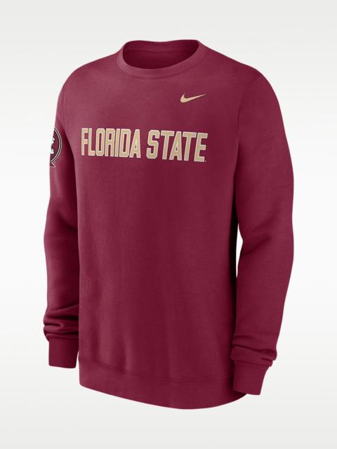 Nike Florida State Sideline Club Men's Nike College Pullover Crew