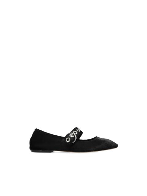 Aeyde eyelet uma flat pumps