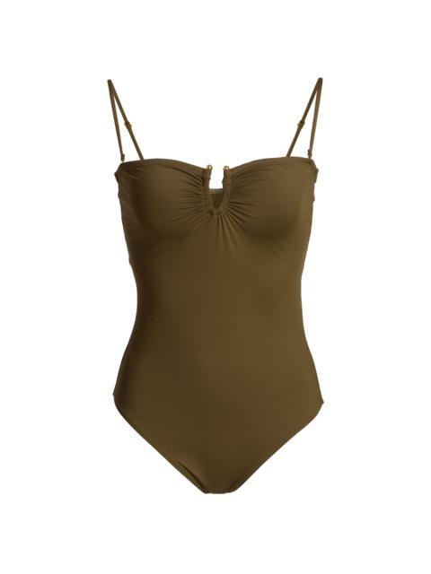 NILI LOTAN Women's Semi-Sweetheart One-Piece Swimsuit - Olive Green