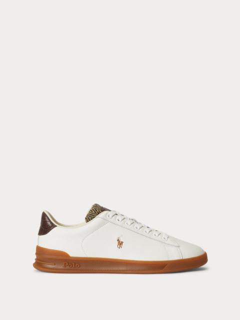 Polo Ralph Lauren Heritage Court II Leather-Tweed Sneaker