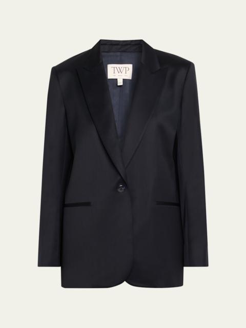 TWP Girl Boy Girl Satin-Faced Wool Blazer