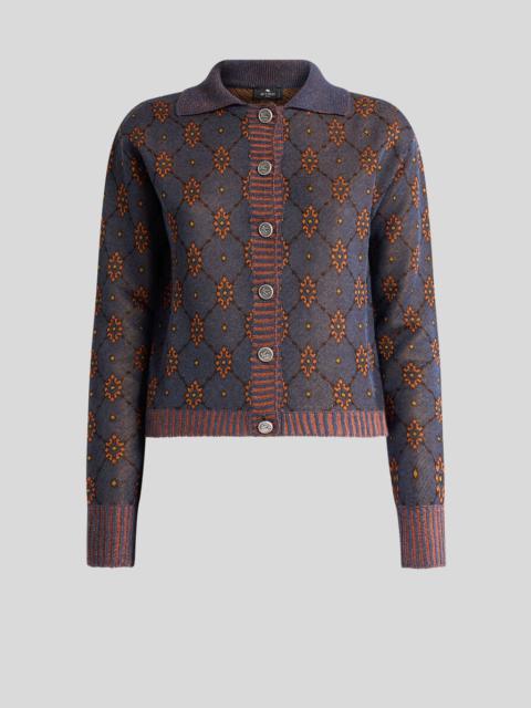 Etro CARDIGAN WITH TIE-STYLE MOTIF