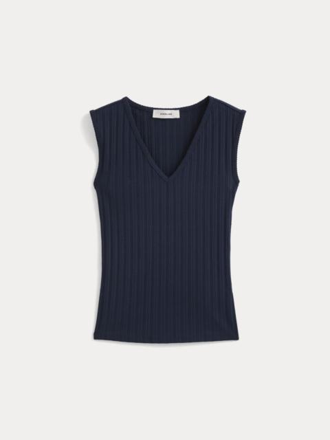 EVERLANE V-NECK TANK IN POINTELLE