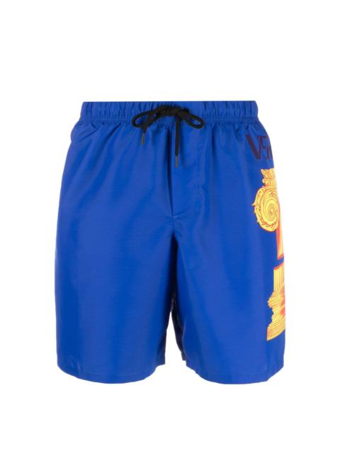 Colonna-print swim shorts