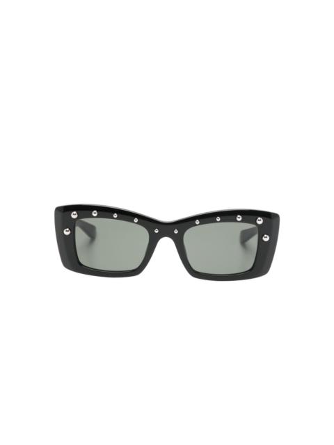 Alexander McQueen studded rectangle-frame sunglasses