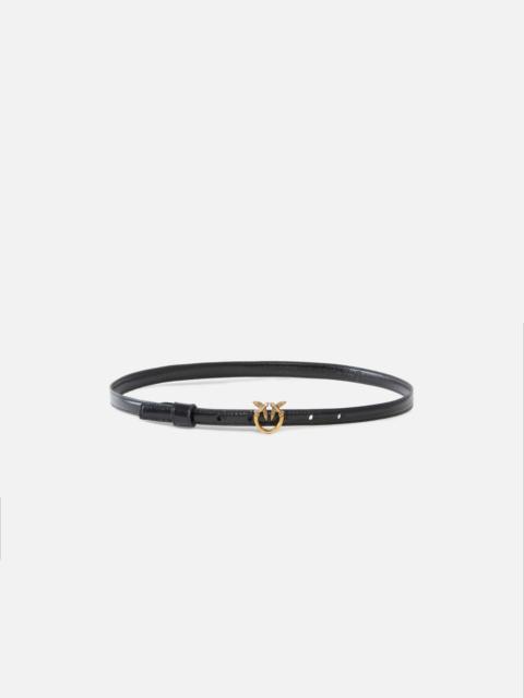 PINKO THIN BELT WITH LOVE BIRDS BUCKLE, 1 CM