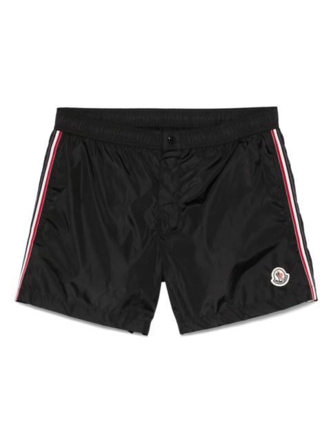 Moncler tricolour-trimmed swim shorts