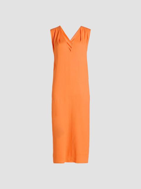 Moschino Women's Gathered Shoulder Sable Midi-Dress - Orange