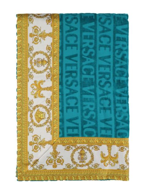 VERSACE Barocco & Robe printed beach towel