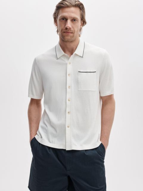 rag & bone Dalton Silk-Cotton Knit Shirt