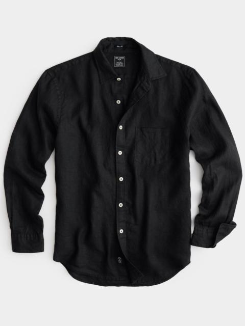 TODD SNYDER Slim Sea Soft Irish Linen Point Collar Shirt