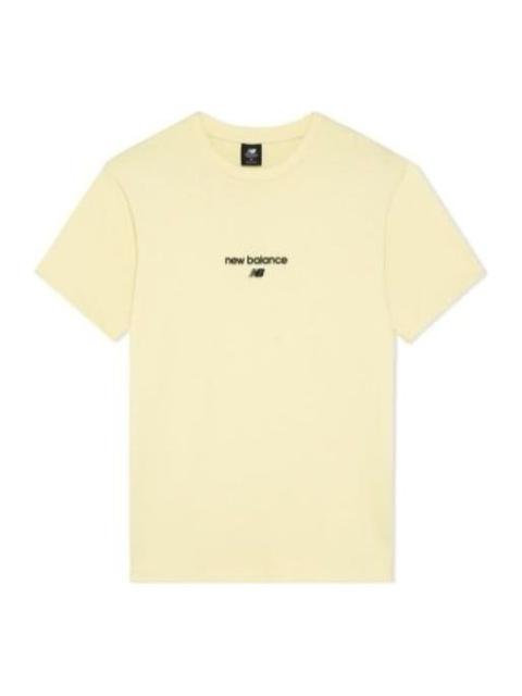 New Balance Logo T-shirt 'Light Yellow' AMT22354-CYU
