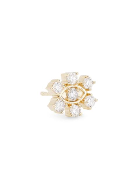 SYDNEY EVAN Women's 14K Yellow Gold & Diamond Marquis Eye Flower Stud Earring - Gold