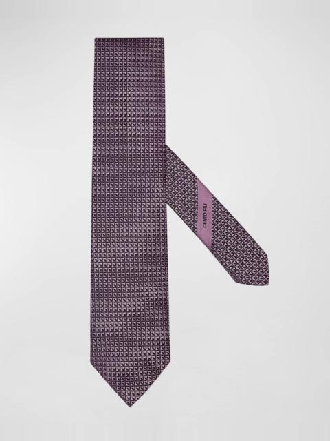 Men's Geometric Silk Tie