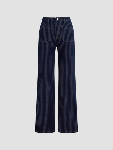 Joe's Jeans Women's The Mia Patch Pocket Striped Jeans - Indigo Stripe