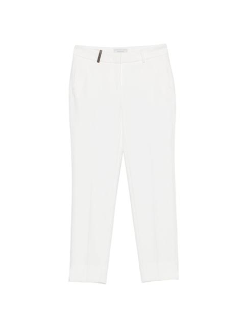 PESERICO cropped slim-fit trousers