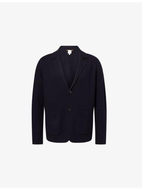 Paul Smith Notched-Lapel Merino Wool Cardigan
