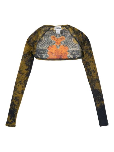Jean Paul Gaultier Médeillon-print long-sleeve cropped jacket