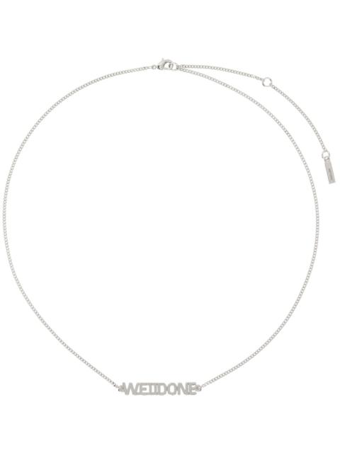 We11done Silver Lettering Necklace