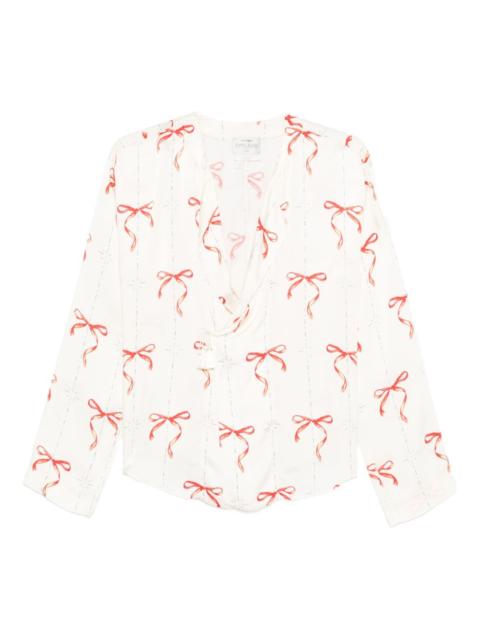 forte_forte bow-print shirt