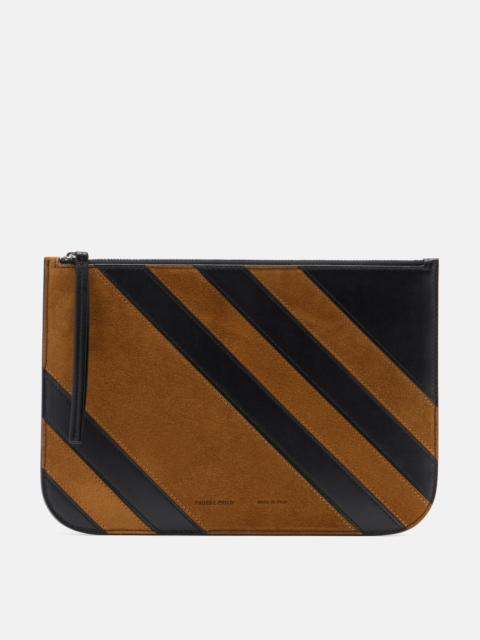 PHOEBE PHILO Leather and suede pouch