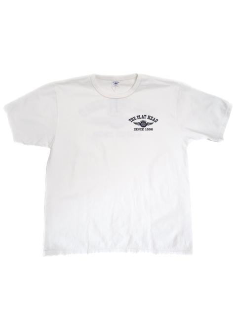 THE FLAT HEAD FN-THC-202 Flying Wheel Tee White