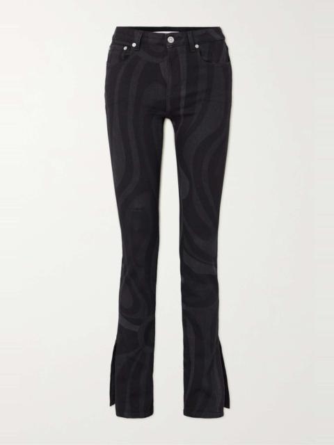 PUCCI Printed mid-rise flared jeans