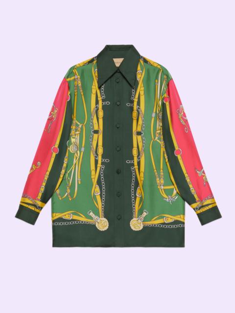 Harness and Double G silk shirt