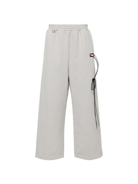 RCA Cable-embroidered cotton track pants