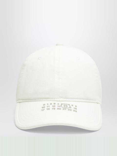 MM6 Maison Margiela Cream baseball cap with Numeric logo