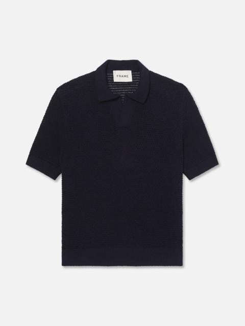 FRAME Short Sleeve Sweater Polo
