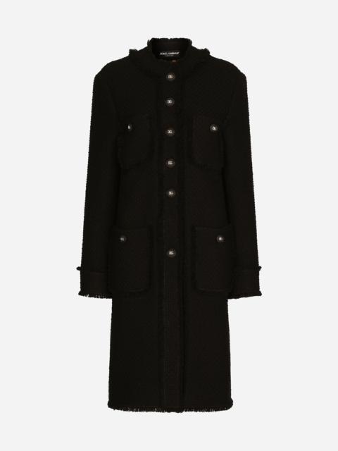 Dolce & Gabbana Single-breasted tweed coat