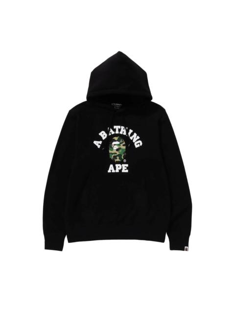 A BATHING APE® BAPE ABC Camo College Organic Pullover Hoodie 'Black/Green'