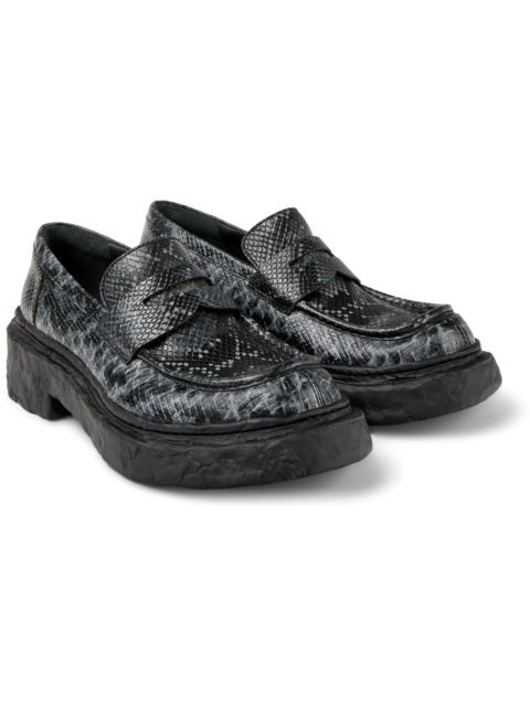 CAMPERLAB Gray-Black Leather Loafers