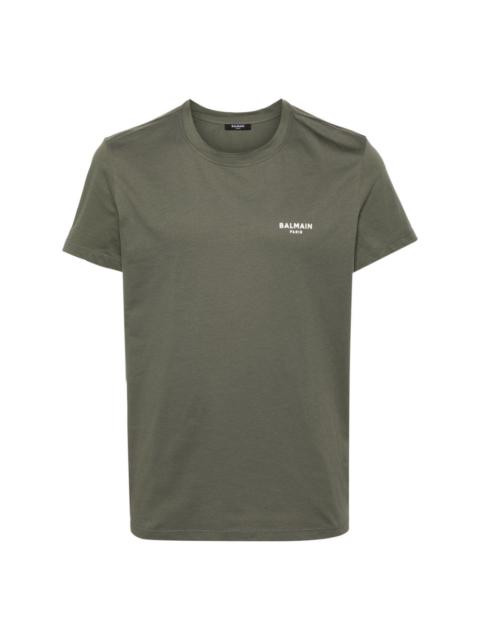 logo-raised cotton T-shirt