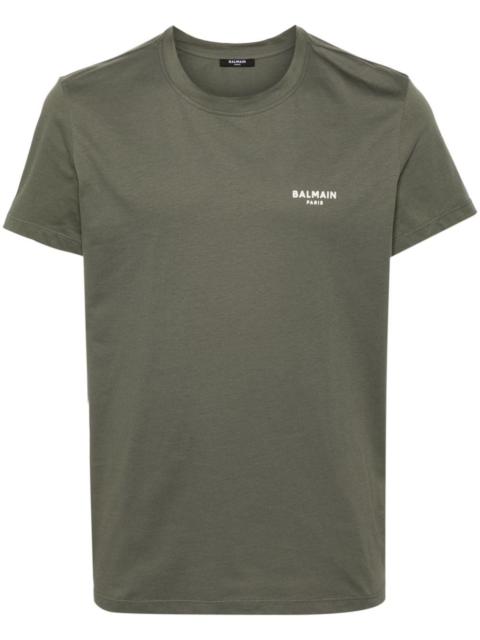 Balmain logo-raised cotton T-shirt
